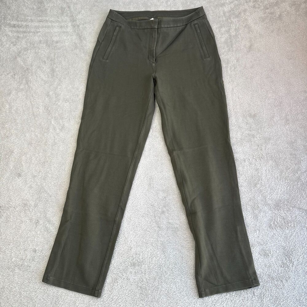 Lululemon On The Move Pants Womens X8 Olive Green Stretch Comfort Straight Leg